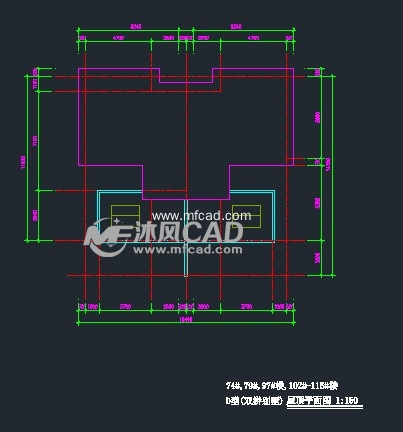 联体别墅cad建筑方案图 - AutoCAD别墅图纸下