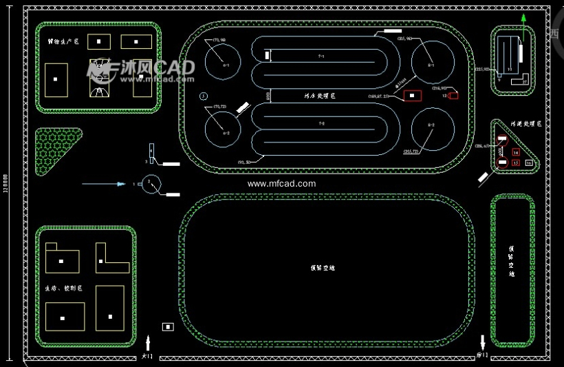 污水处理厂总平面布置图