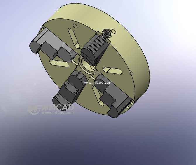 三爪卡盘机构 - solidworks机械设备模型下载