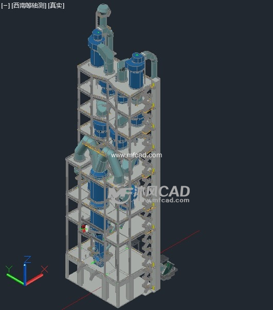 水泥厂运输设备与管路设备机械 - AutoCAD起重