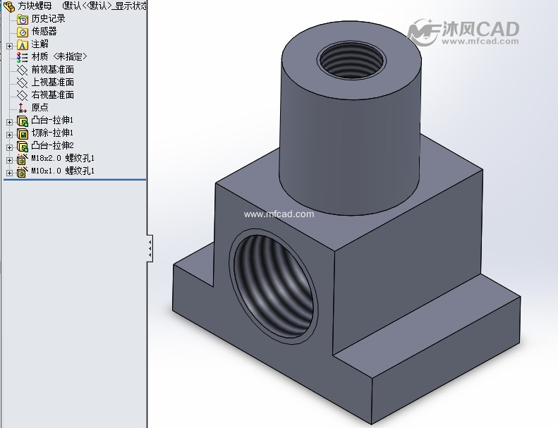 solidworks螺母怎么画,螺母solidworks画法 机用虎钳模型 - solidworks小五金模型下载 - 沐风图纸