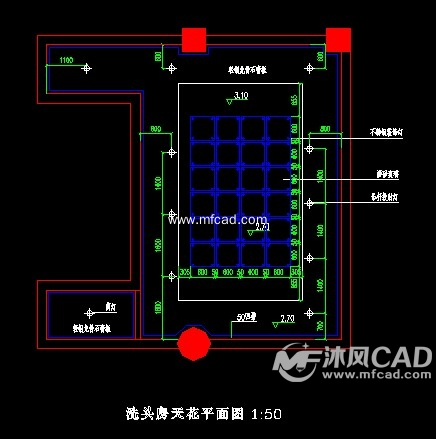 洗头房天花平面图