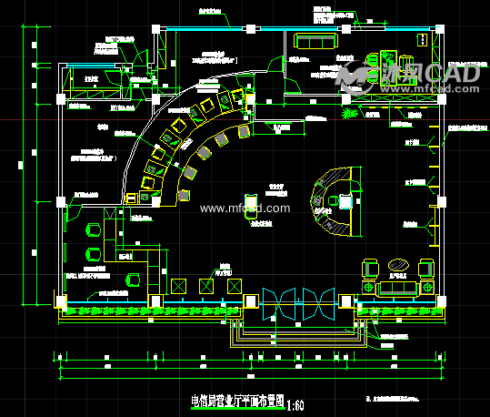 电信营业厅装修图 - 其它cad办公楼类建筑图纸