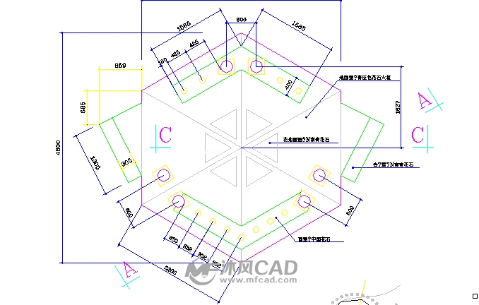 欧式六角亭 - cad廊,亭,榭图纸下载,免费廊,亭,榭cad