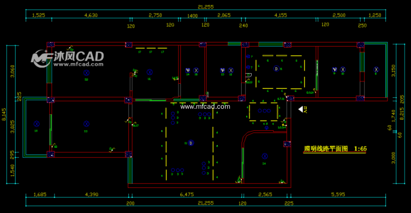 照明线路平面图