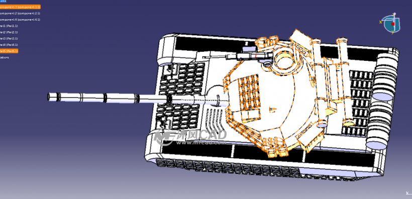 T-64BV坦克catia模型