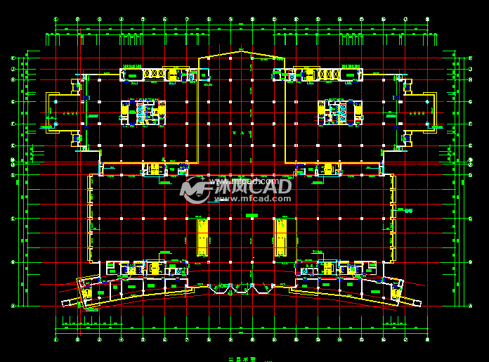双子塔综合大楼施工图 - cad其它商业综合建筑