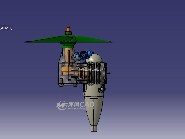 航模发动机运动仿真模型 - catia机械设备