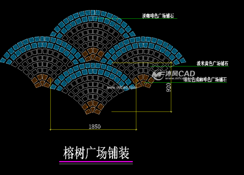 榕树广场铺装图