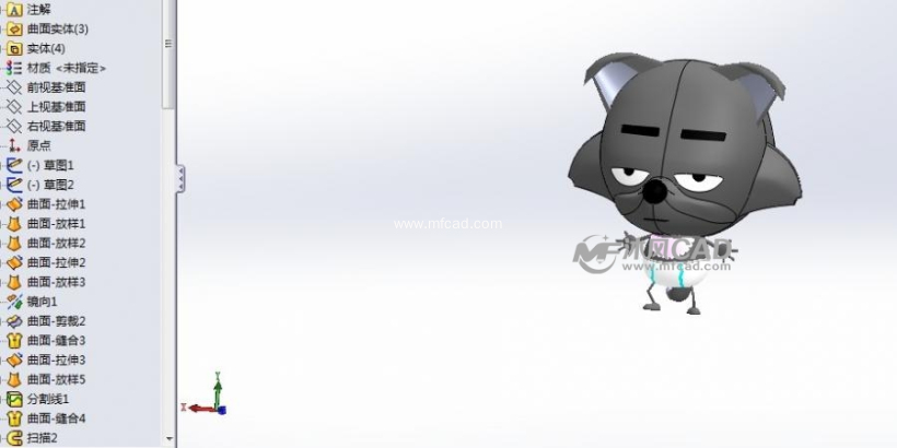 灰太狼儿子--小灰灰 - solidworks玩具公仔类模