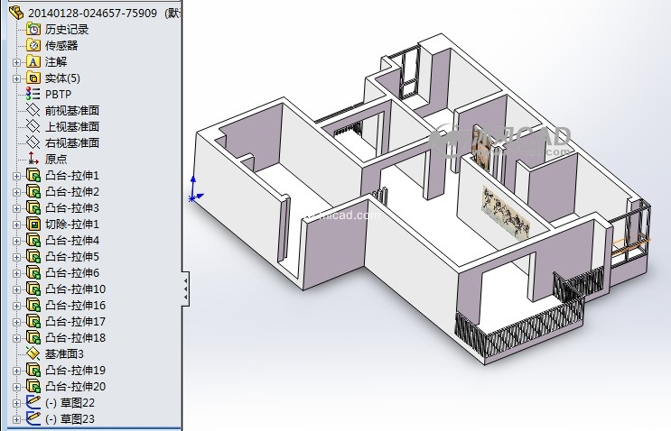 solidwork房子结构图