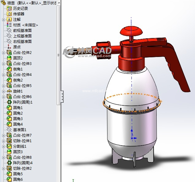 SolidWorks 2012喷壶模型 - solidworks生活用品