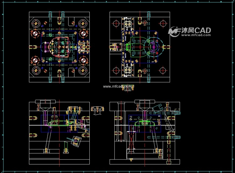 斜行位的塑胶模具图