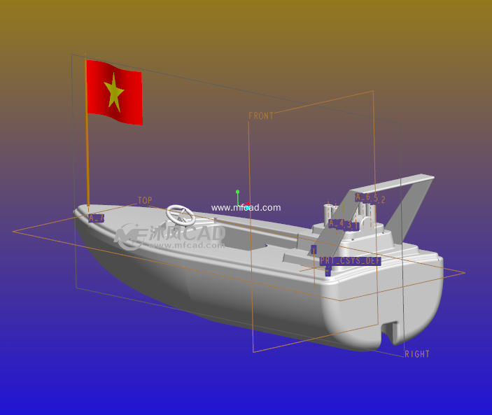 玩具小船模型 - ProE玩具公仔类模型下载