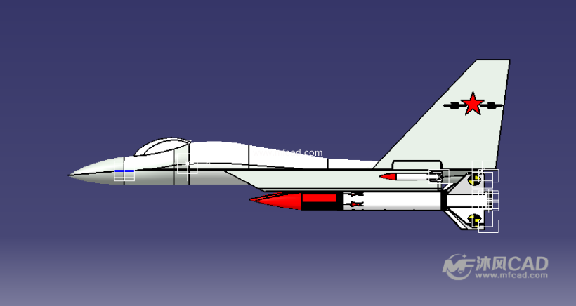 歼15战斗机 catia军工用品模型 沐风图纸