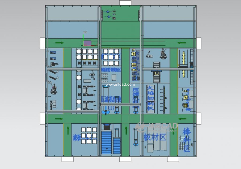 机械总装车间布局模型(原创)