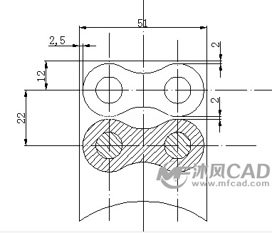 链条连接件的冲压模具cadv链条jpg格式导入cad图片