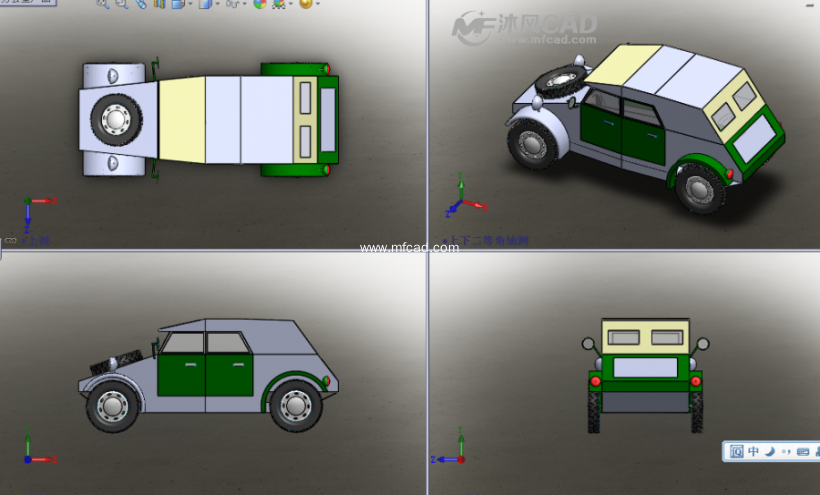 吉普车(设计巧妙)三视图