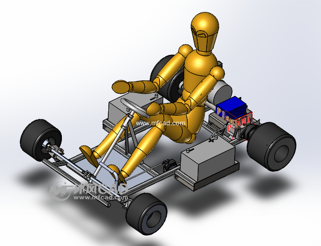 电动卡丁车设计 - solidworks交通工具模型下载