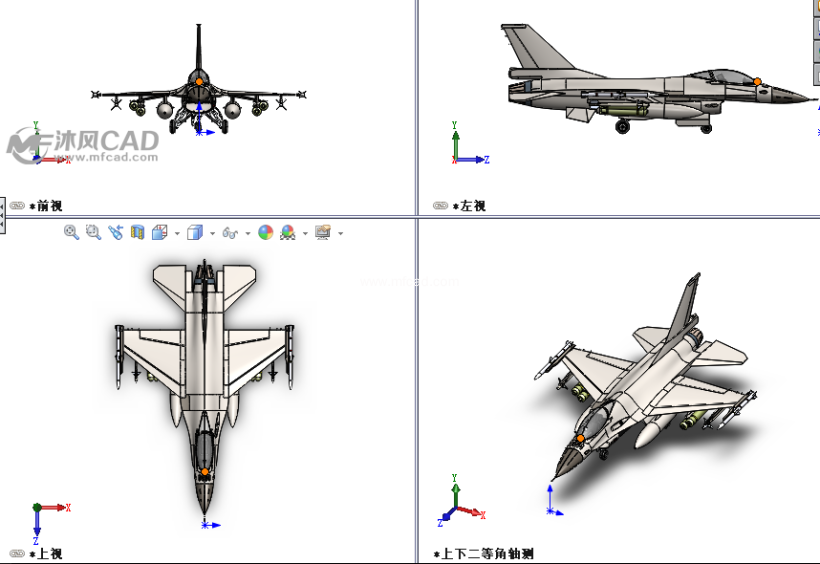 f16战斗机solidworks模型