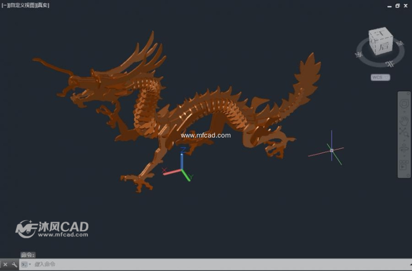 中国龙cad三维模型