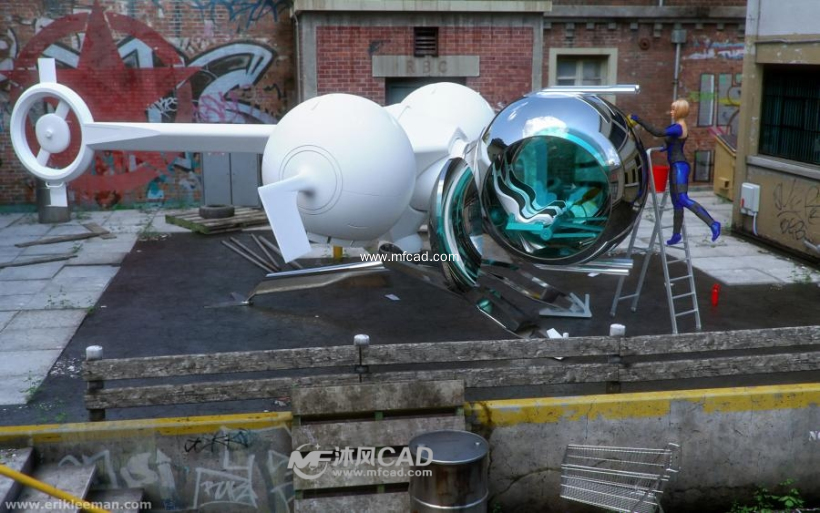 遗落战境飞船模型 - solidworks交通工具模型下载