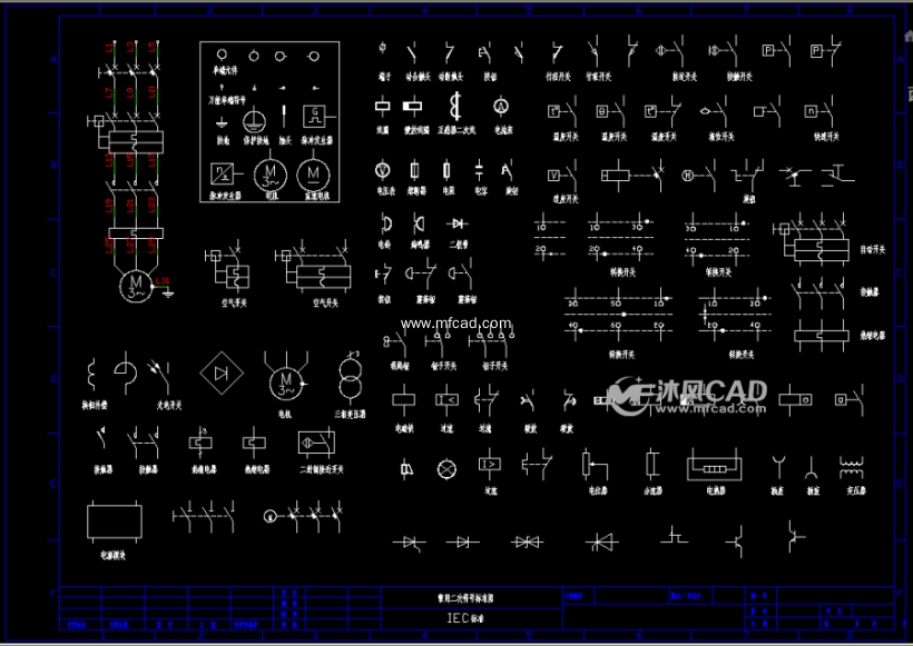 常用CAD电气制图标准图形 - cad图库、图块下