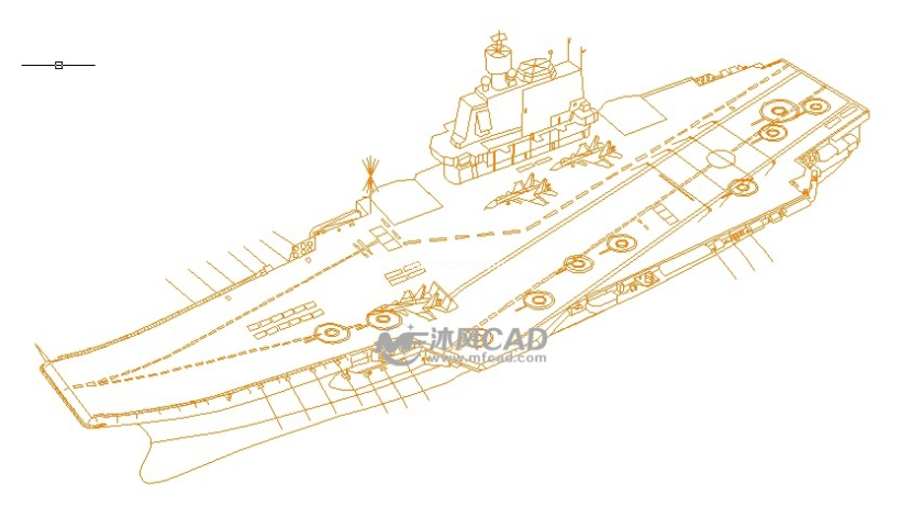 航母战舰图 其他autocad机械图纸 沐风图纸