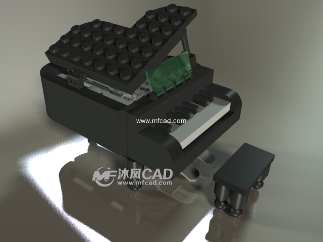 乐高玩具工艺之钢琴模型