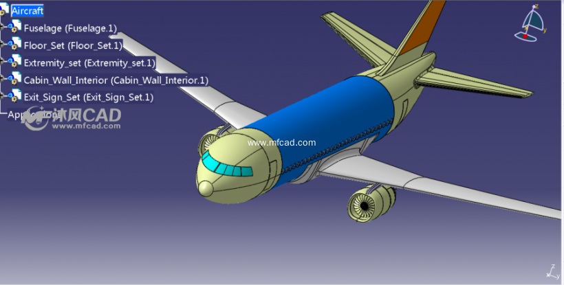 catia波音客机图纸模型
