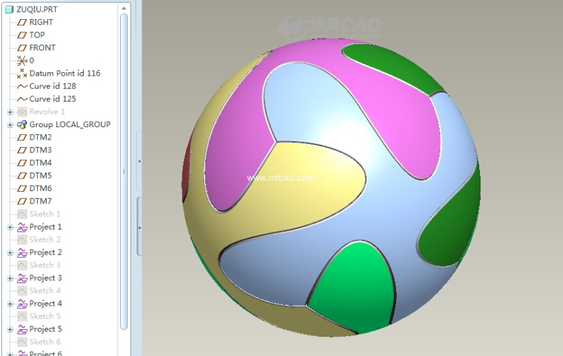 2014世界杯-巴西足球 - proe运动器材类模型下
