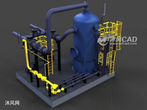 管道加热装置总装 - inventor机械设备类模型和