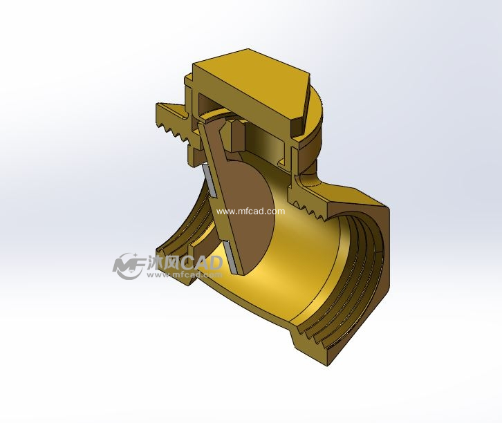 单向阀止流阀结构模型