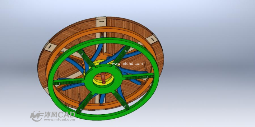 旋转桌子(原创) - solidworks办公用品模型下载