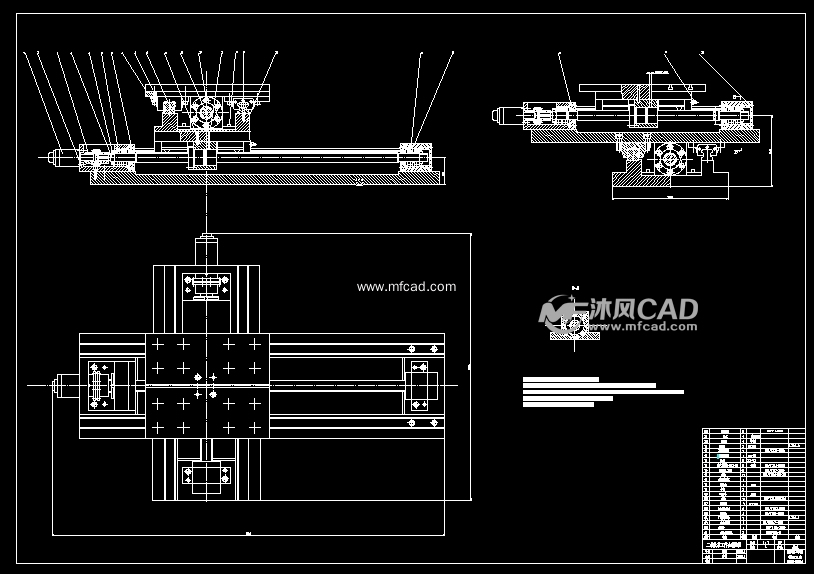 二维数控工作台装配图