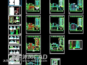 郑州某宾馆全套施工图 - cad宾馆酒店及其他公