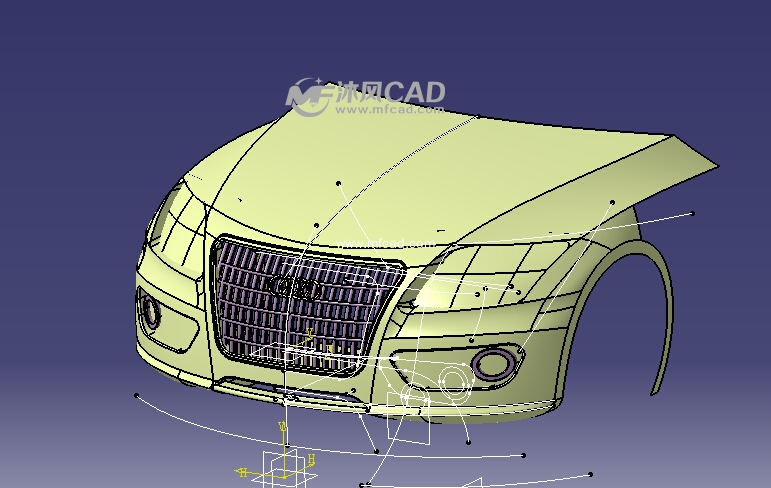 catia奥迪汽车前脸造型