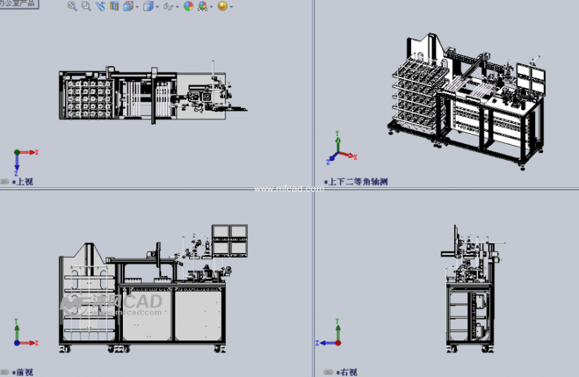 自动视觉系统设计模型(复杂设备)三视图