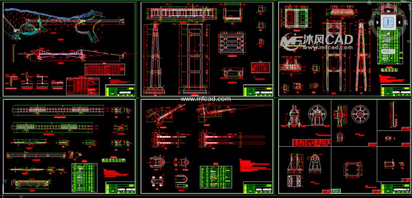 钢索桥结构设计图纸