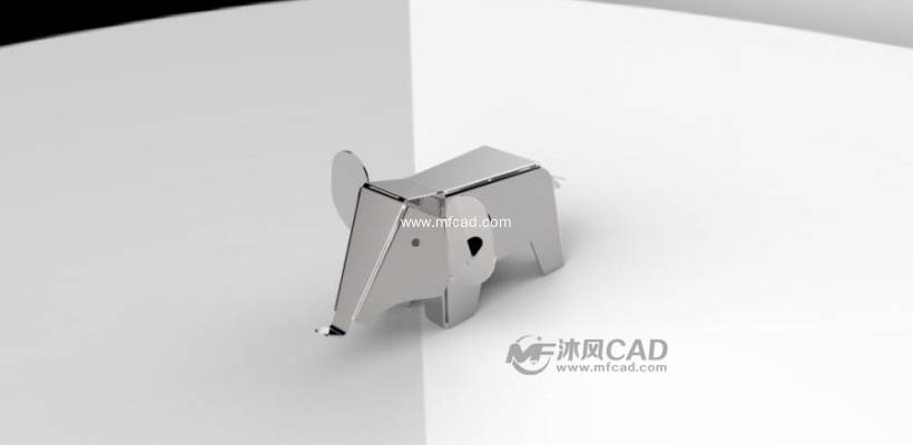 钣金折弯件(小大象)设计 - solidworks玩具公仔