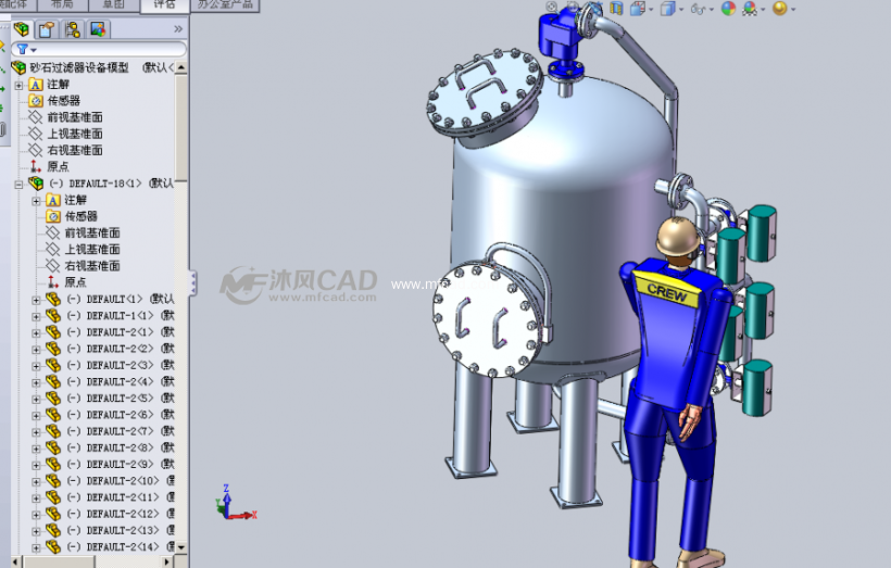 solidworks画过滤器,solidworks画过滤网 砂石过滤器设备模型 - solidworks机械设备模型下载