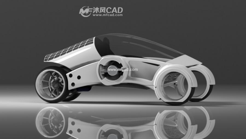 2040年未来三轮车设计模型
