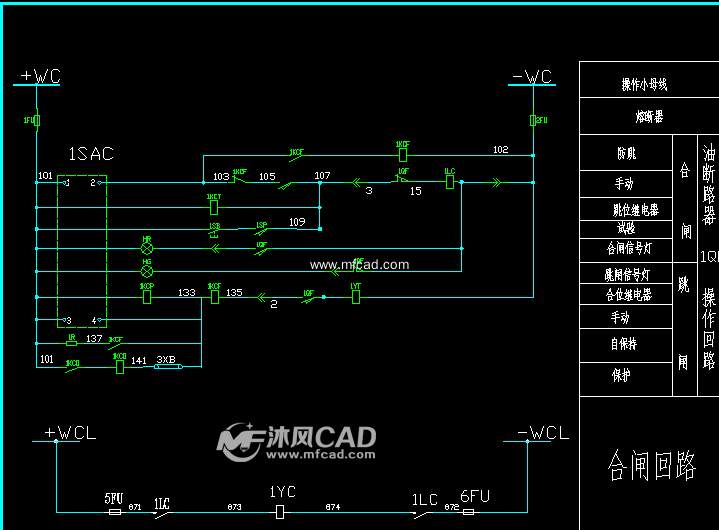 变压器二次回路接线图 - AutoCAD电气原理图纸