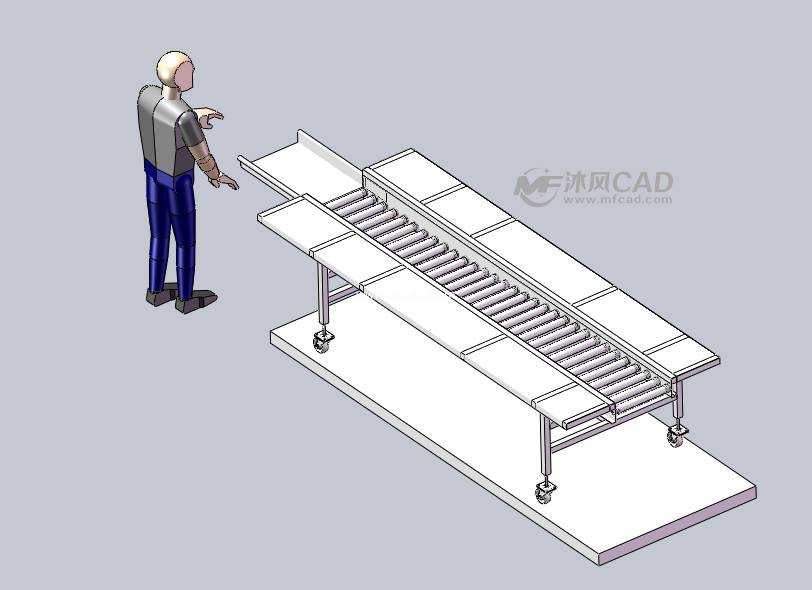 重力式滚筒输送机设计模型
