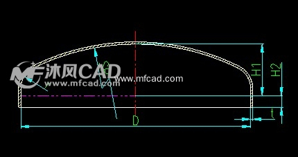 碟形封头图纸