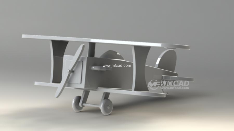 简易飞机模型 - solidworks玩具公仔类模型下载