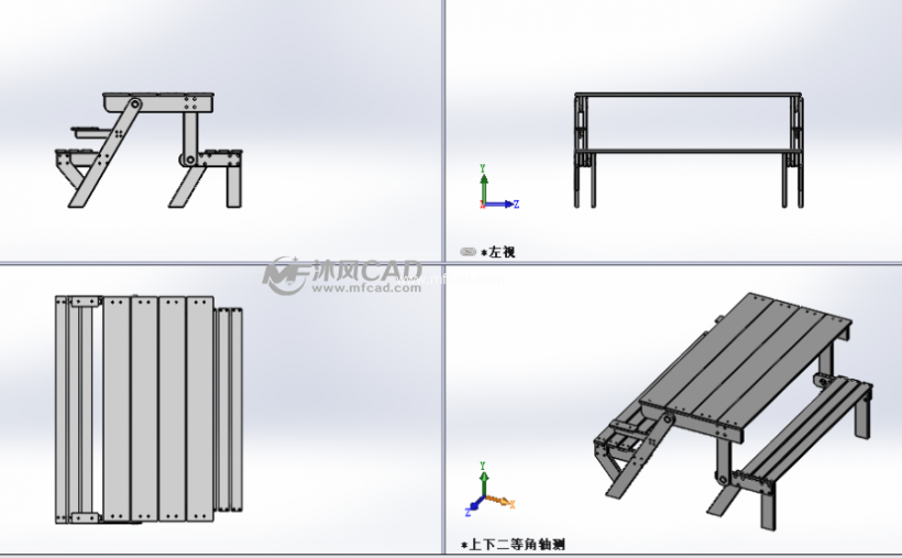 公园的座椅模型