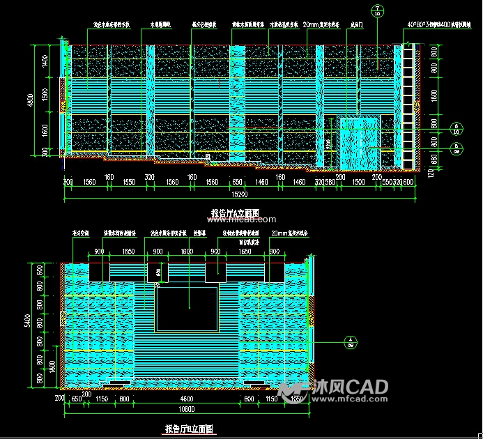 某大学实验楼报告厅装修施工图 - cad宾馆酒店