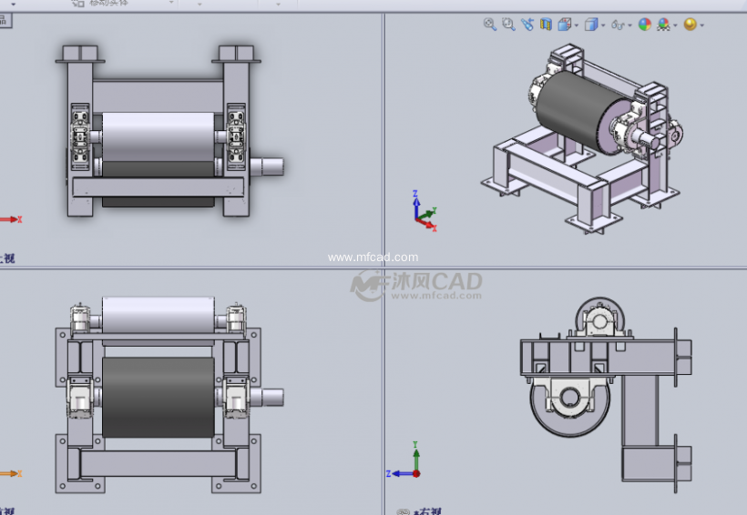 滑轮输送机设计模型 - solidworks机械设备模型下载