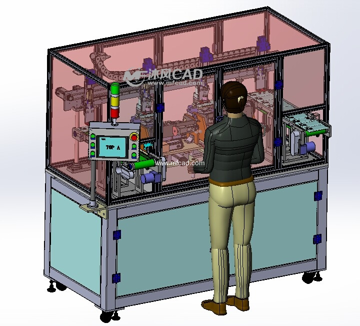 手机壳抛光机 - solidworks机械设备模型下载
